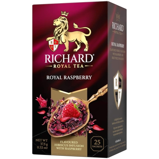 Чай Richard Royal Raspberry МАЛИНА цветочный ароматизированный 25 саше × 1.5 г