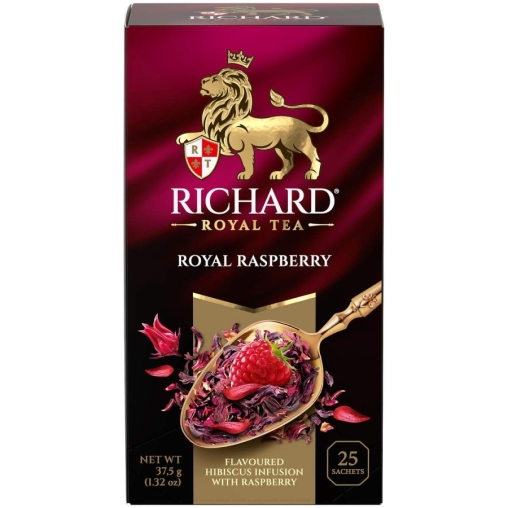 Чай Richard Royal Raspberry МАЛИНА цветочный ароматизированный 25 саше × 1.5 г