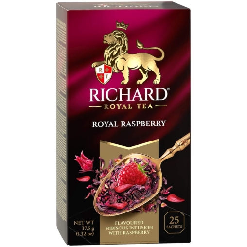 Чай Richard Royal Raspberry МАЛИНА цветочный ароматизированный 25 саше × 1.5 г