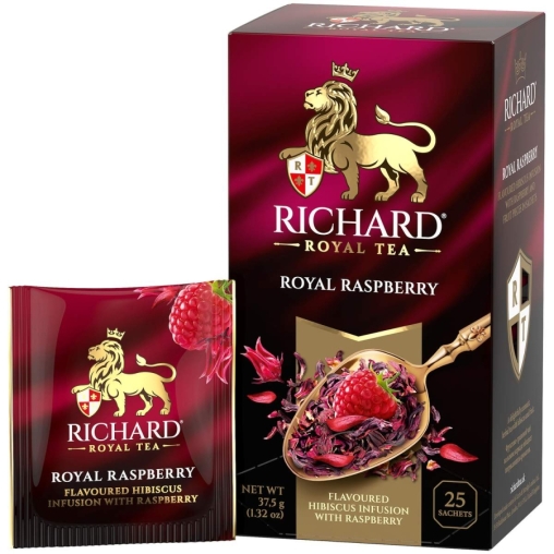 Чай Richard Royal Raspberry МАЛИНА цветочный ароматизированный 25 саше × 1.5 г