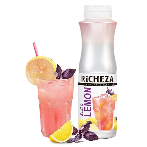 RiCHEZA Lemonade Base Пряная основа для напитков Базилик Лимон BASIL LEMON 1000 г
