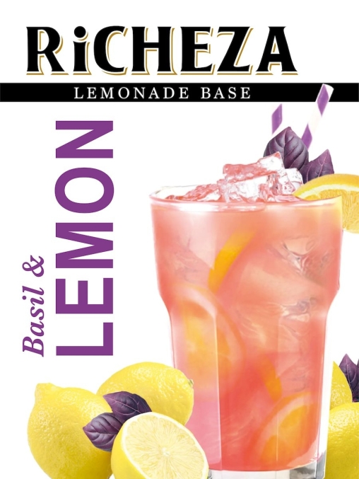 RiCHEZA Lemonade Base Пряная основа для напитков Базилик Лимон BASIL LEMON 1000 г