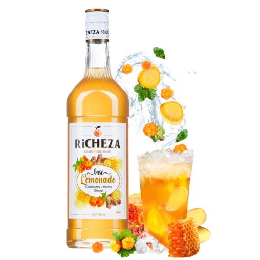Основа для напитков RiCHEZA Морошка Мед Имбирь стекло 1000 мл
