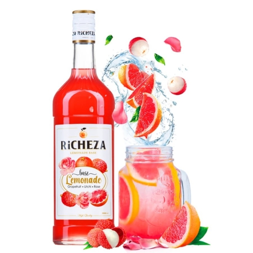 Основа для напитков RiCHEZA Грейпфрут-Личи-Роза стекло 1000 мл