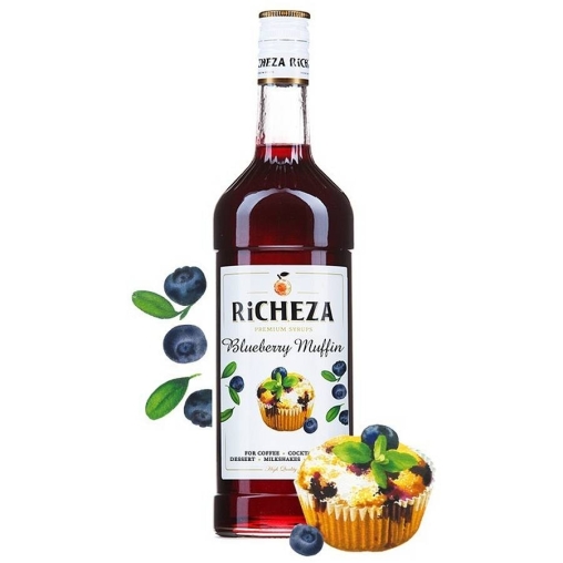 Сироп RiCHEZA Blueberry Muffin Черничный маффин стекло 1000 мл