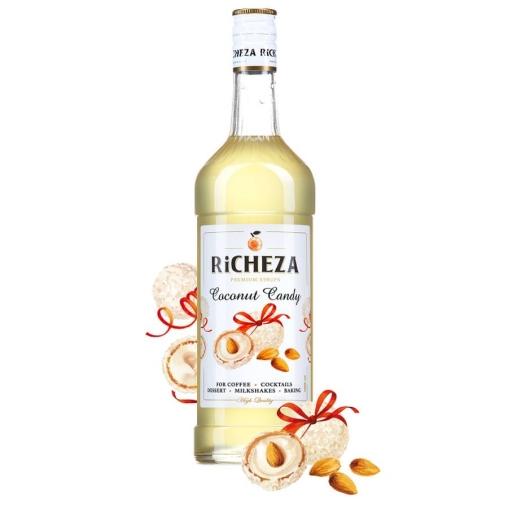 Сироп RiCHEZA Coconut Candy Кокосовая Конфета стекло 1000 мл