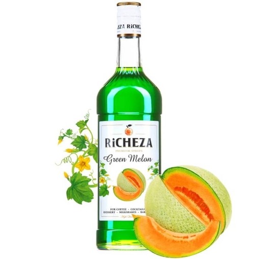 Сироп RiCHEZA Green Melon Зеленая Дыня стекло 1000 мл