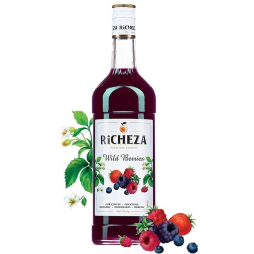 Сироп RiCHEZA Wild Berries Лесные Ягоды стекло 1000 мл