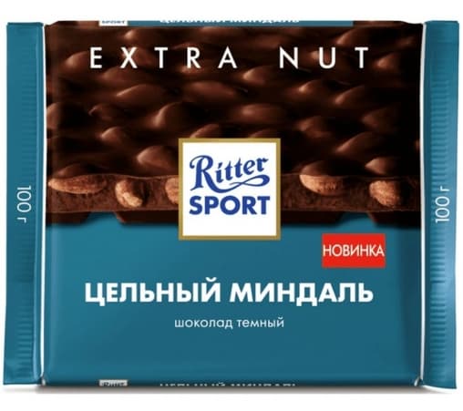 Шоколад Ritter Sport темный с цельным миндалем 100 г