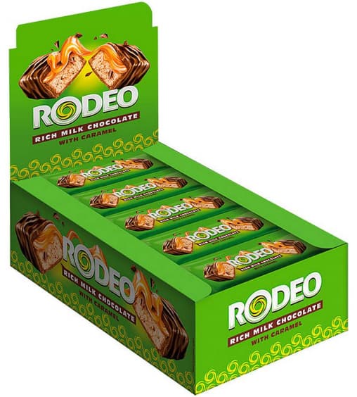 Шоколадный батончик Rodeo с карамелью и нугой 30 г