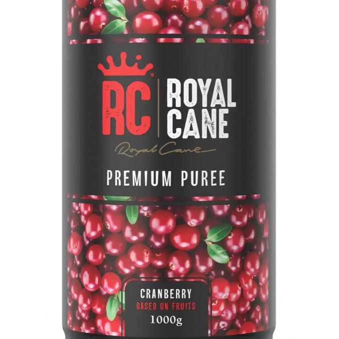 Пюре основа для напитков и десертов Royal Cane Cranberry Клюква 1 кг