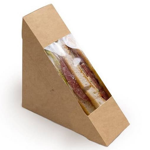 Упаковка для сэндвича Крафт картон 125×125×40 мм
