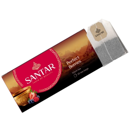 Черный чай SANTAR Perfect Berries с лесными ягодами, 25 пак. × 1,5 г