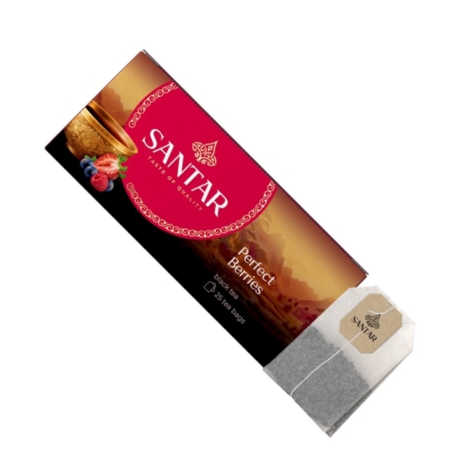 Черный чай SANTAR Perfect Berries с лесными ягодами, 25 пак. × 1,5 г