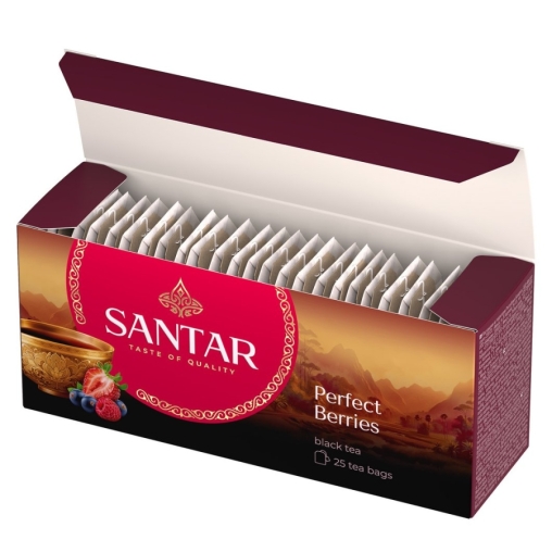 Черный чай SANTAR Perfect Berries с лесными ягодами, 25 пак. × 1,5 г
