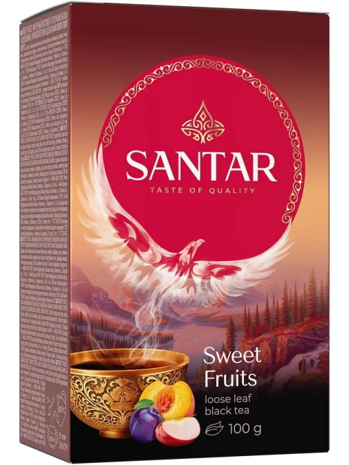 Чай черный Santar Sweet Fruits среднелистовой с кусочками фруктов 100 г