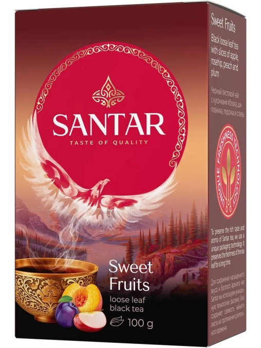 Чай черный Santar Sweet Fruits среднелистовой с кусочками фруктов 100 г