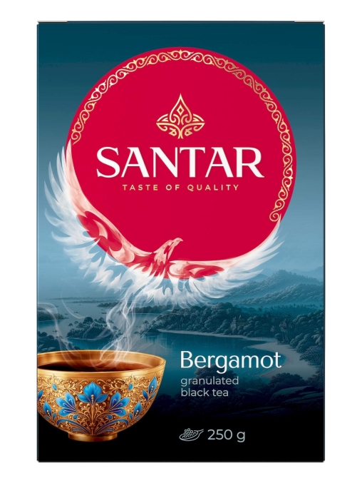 Чай черный ароматизированный SANTAR Bergamot гранулированный 250 г Чай черный ароматизированный SANTAR Bergamot гранулированный 250 г