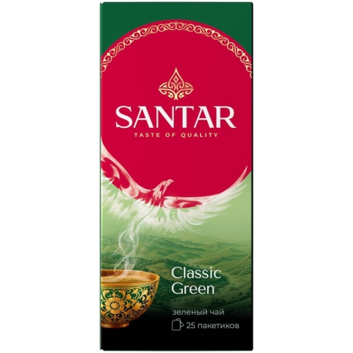 Чай зеленый SANTAR Classic Green Классический китайский 25 пак. × 2 г