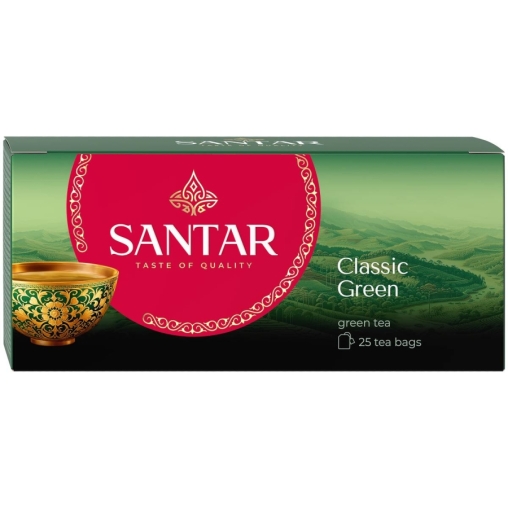 Чай зеленый SANTAR Classic Green Классический китайский 25 пак. × 2 г