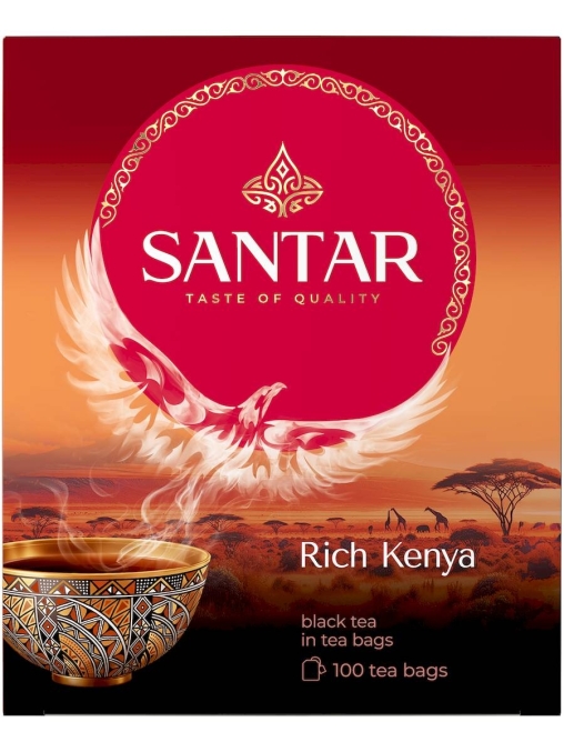 Чай черный SANTAR Rich Kenya гранулированный 100 пак. × 2 г Чай черный SANTAR Rich Kenya гранулированный 100 пак. × 2 г
