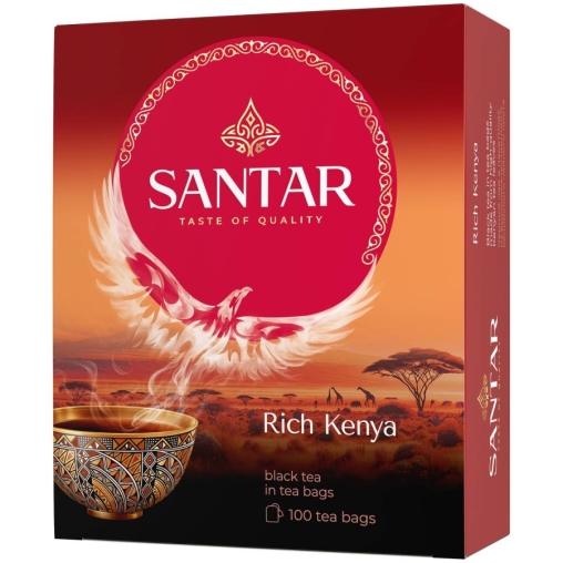 Чай черный SANTAR Rich Kenya гранулированный 100 пак. × 2 г