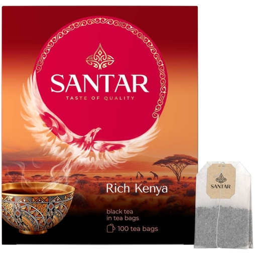 Чай черный SANTAR Rich Kenya гранулированный 100 пак. × 2 г