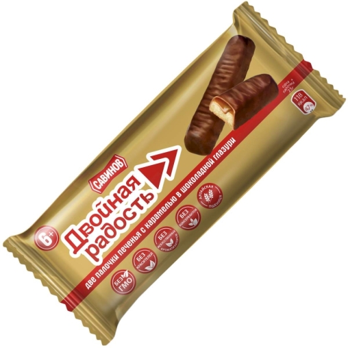 Батончик печенье детское ДВОЙНАЯ РАДОСТЬ с карамелью и молочным шоколадом 50 г