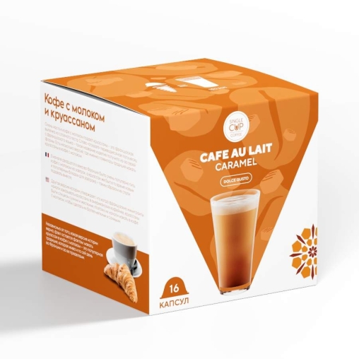 Капсулы Single Cup для Dolce Gusto Cafe au Lait CARAMEL 16 шт.