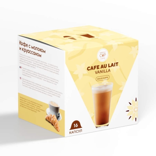 Капсулы Single Cup для Dolce Gusto Cafe au Lait VANILLA 16 шт.