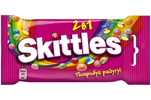 Драже Skittles 2 в 1 розовый 38г