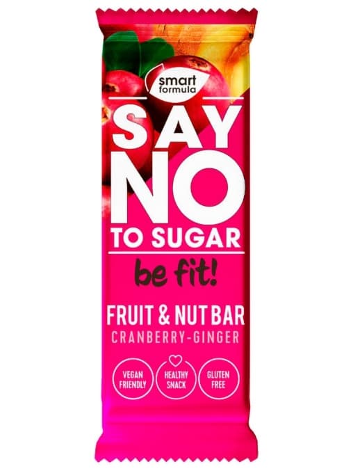 Батончик фруктово-ореховый Smart Formula Cranberry–ginger 40 г