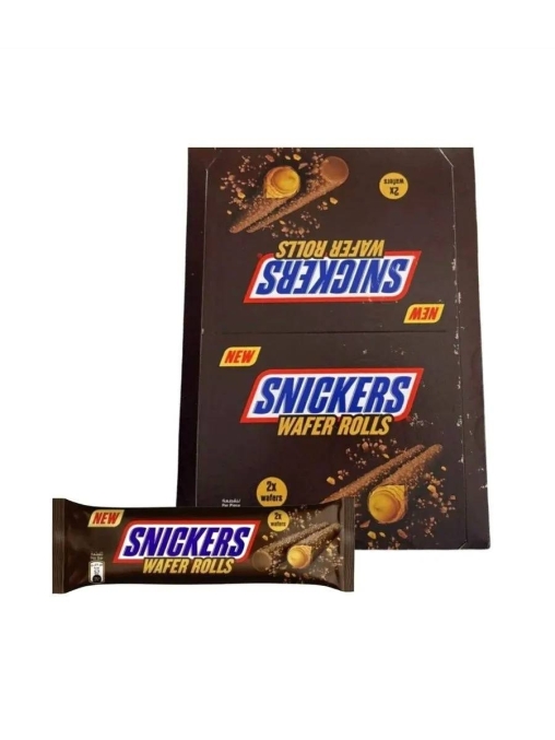 Трубочки вафельные Snickers Wafer Rolls 24 г