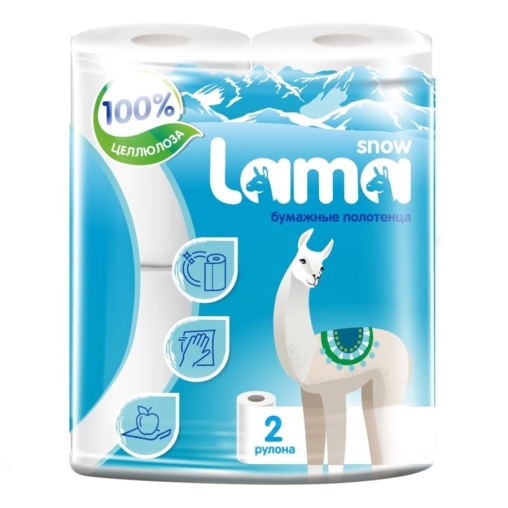 Полотенца бумажные двухслойные Snow Lama 2 рулона