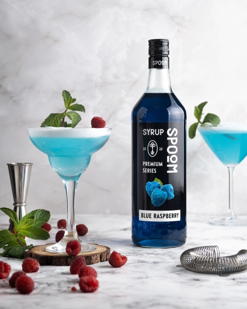 Сироп Spoom Blue raspberry Голубая малина стекло 1000 мл
