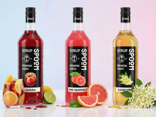Сироп Spoom Pink Grapefruit Розовый грейпфрут стекло 1000 мл
