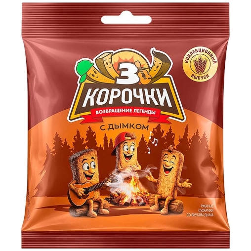 Сухарики 3 корочки С дымком 40 г