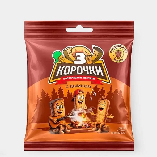Сухарики 3 корочки С дымком 40 г