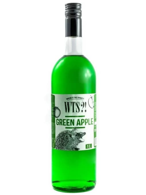 Сироп WTS?! Green Apple Зеленое Яблоко стекло 1000 мл