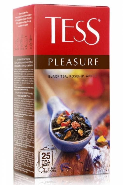 Чай TESS Pleasure черный с добавками 25 пак. × 1,5г