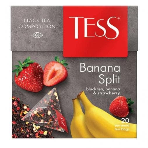 Чай черный TESS Banana Split аромат. 20 пирам. × 1,8 г