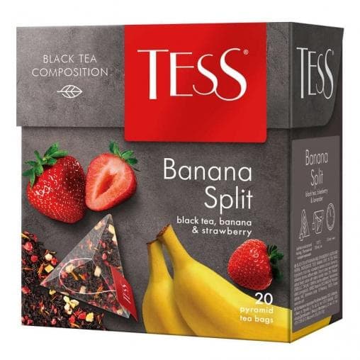 Чай черный TESS Banana Split аромат. 20 пирам. × 1,8 г