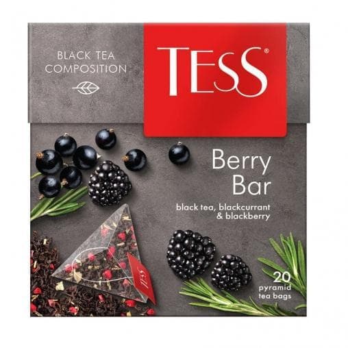 Чай черный TESS Berry Bar с добавками 20 пирам. × 1,8 г