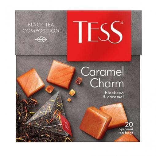 Чай черный TESS Caramel Charm аромат. 20 пирам. × 1,8 г