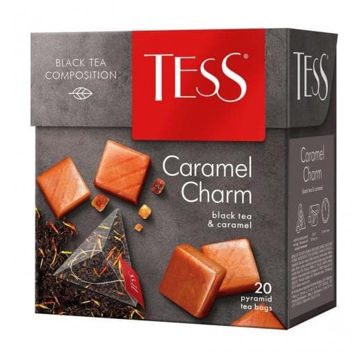 Чай черный TESS Caramel Charm аромат. 20 пирам. × 1,8 г