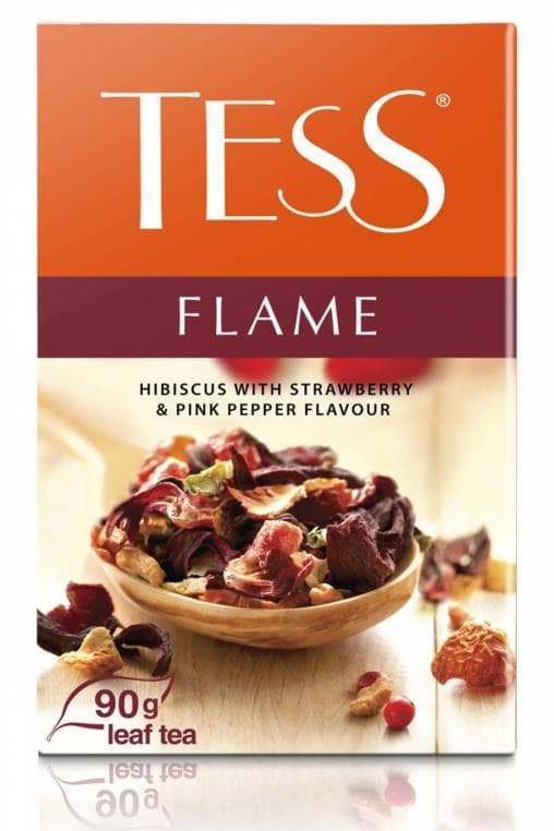 Чай TESS FLAME фрукт. листовой земляника роз. перец 90г