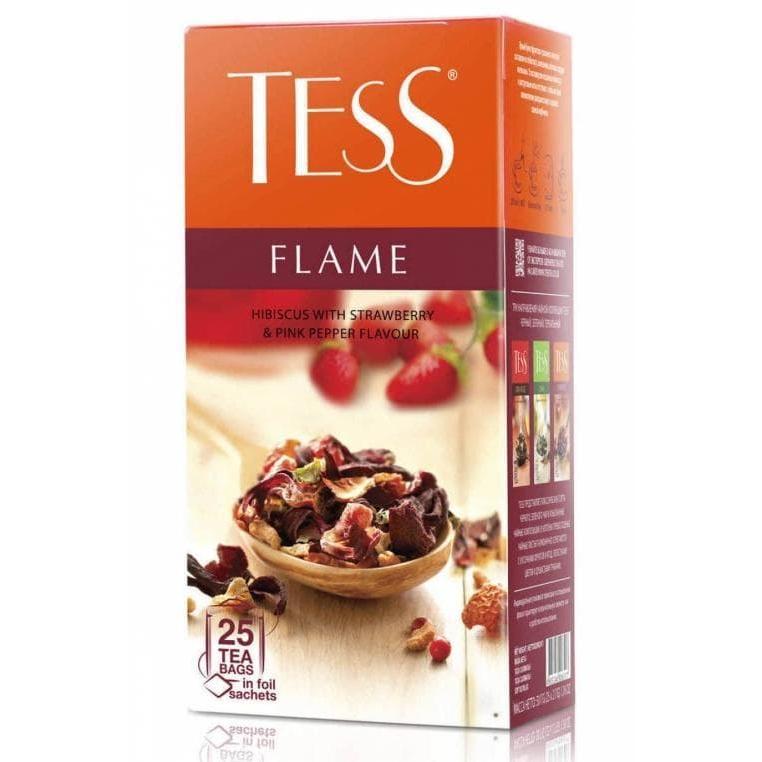 Чай фруктовый TESS Flame Земляника Розовый перец 25 пак. × 2 г