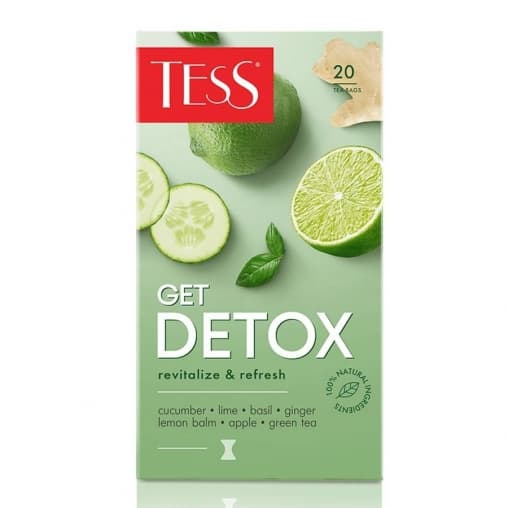 Чай зелёный TESS Get Detox с добавками 20 пак. × 1,5 г