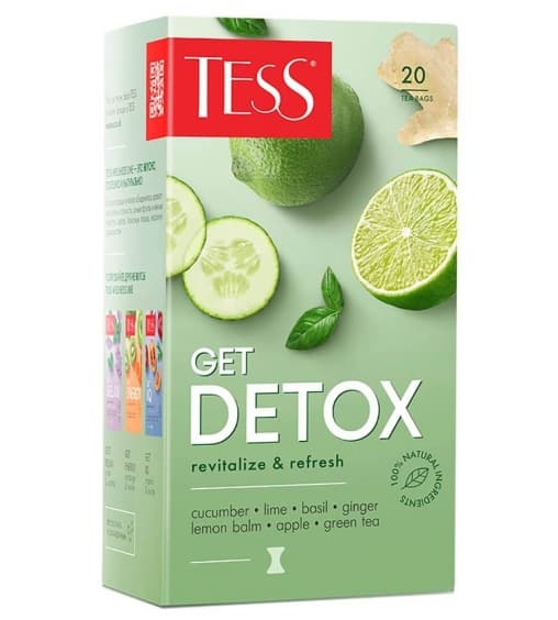 Чай TESS Get Detox зелёный с добавками 20 пак. × 1,5г
