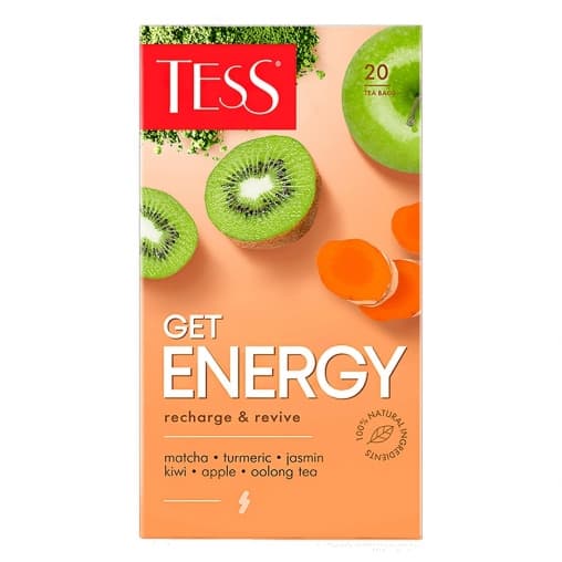 Чай TESS Get Energy Оолонг с киви и жасмином 20 пак. × 1,5 г